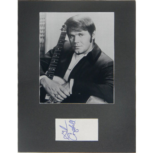 Glen Campbell Signed Autographed Cut with 8x10