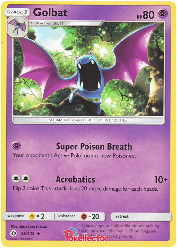 Sun and Moon Sun & Moon 055  Golbat