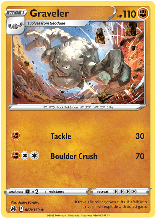 Sword and Shield Crown Zenith #68 Graveler