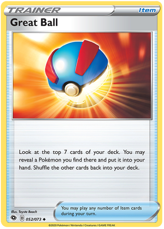 Sword and Shield Champion's Path 52  Great Ball