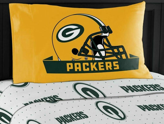 Green Bay Packers Twin Size 3 Piece Sheet Set