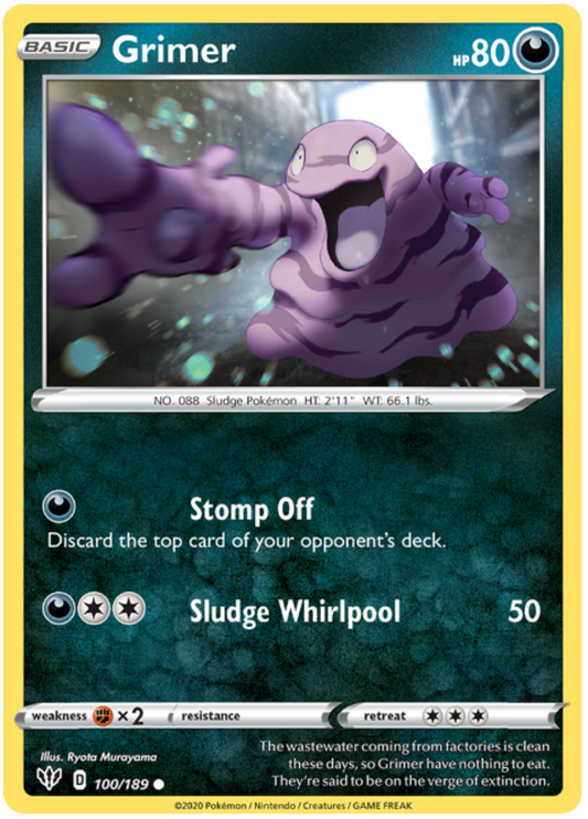 Sword and Shield Darkness Ablaze 100  Grimer