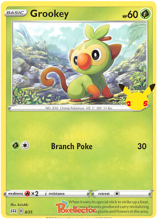 Sword and Shield McDonald's 25th Anniversary 08  Grookey