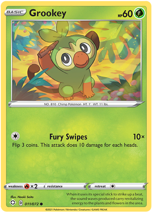Sword and Shield Shining Fates 011  Grookey