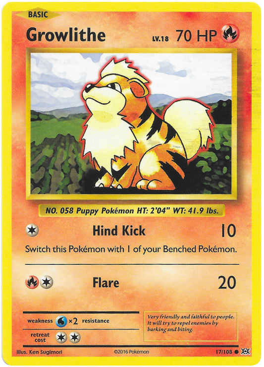 XY Evolutions 017  Growlithe