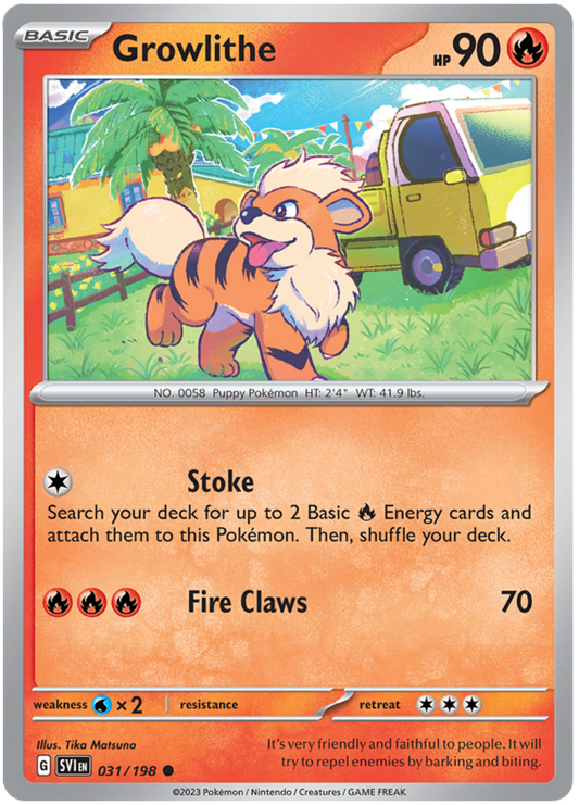 Scarlet and Violet Scarlet & Violet 031  Growlithe