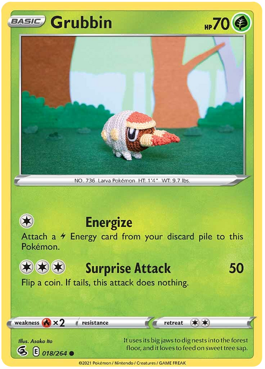 Sword and Shield Fusion Strike 018  Grubbin