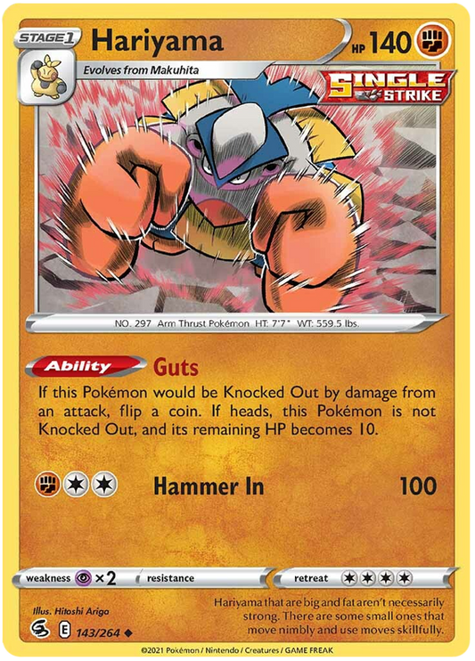 Sword and Shield Fusion Strike 143  Hariyama