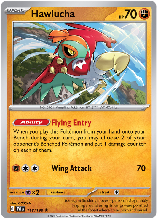 Scarlet and Violet Scarlet & Violet Holo 118 Hawlucha