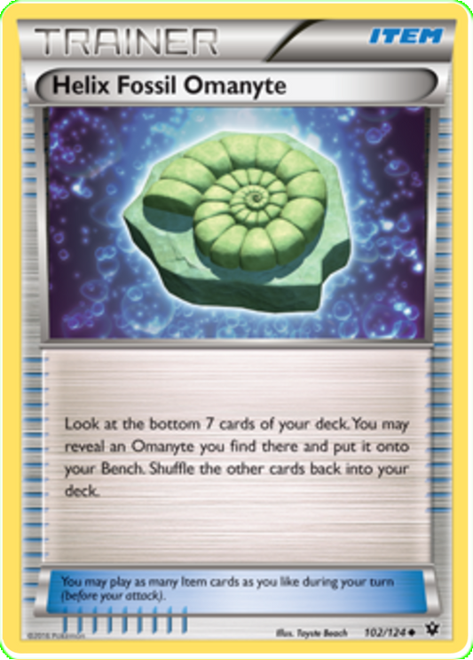 XY Fates Collide 102  Helix Fossil Omanyte