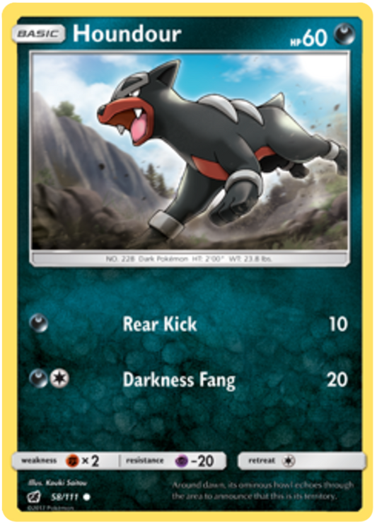 Sun and Moon Crimson Invasion 058  Houndour