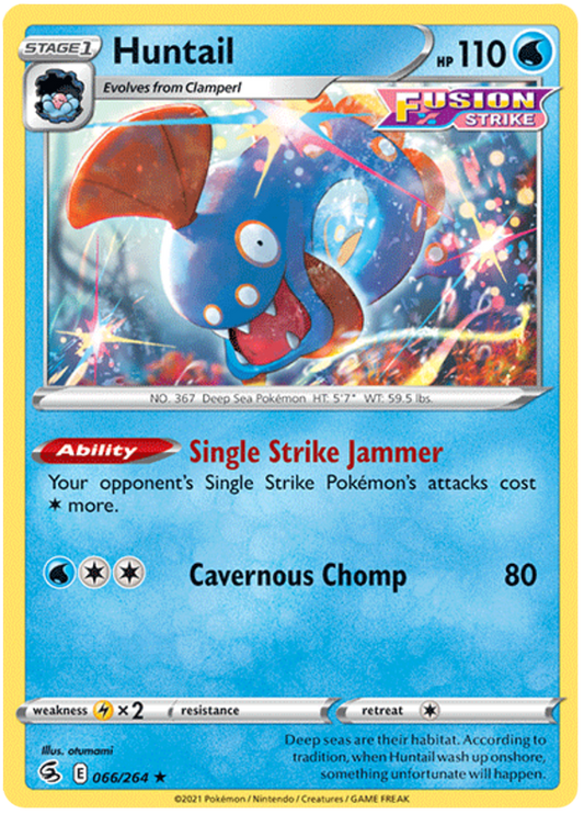 Sword and Shield Fusion Strike 066  Huntail