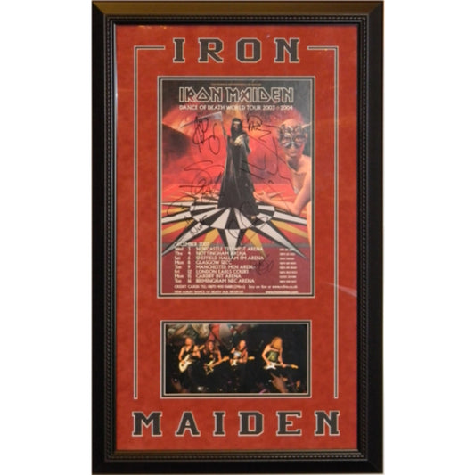 Iron Maiden Autographed Framed