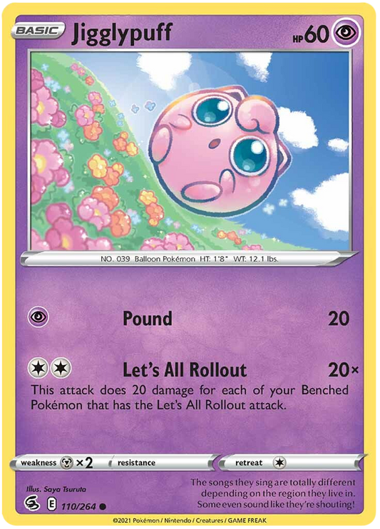 Sword and Shield Fusion Strike 110  Jigglypuff