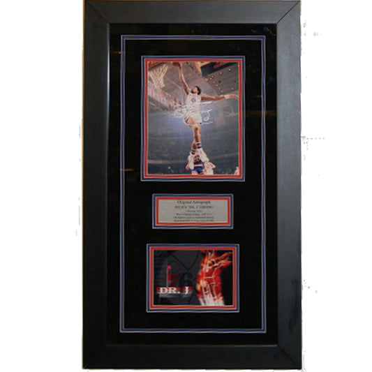 Julius Dr. J Erving Signed Autographed 8x10 Framed