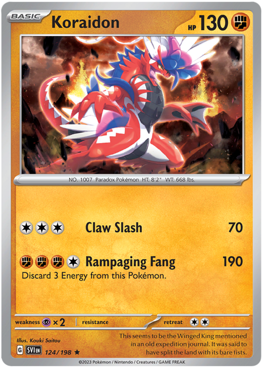 Scarlet and Violet Scarlet & Violet Holo 124  Koraidon