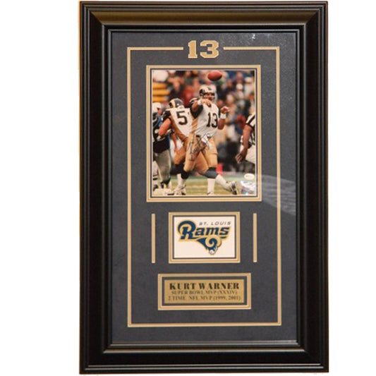 Kurt Warner Signed Autographed 8x10 Framed
