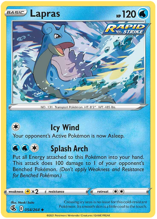 Sword and Shield Fusion Strike 054  Lapras