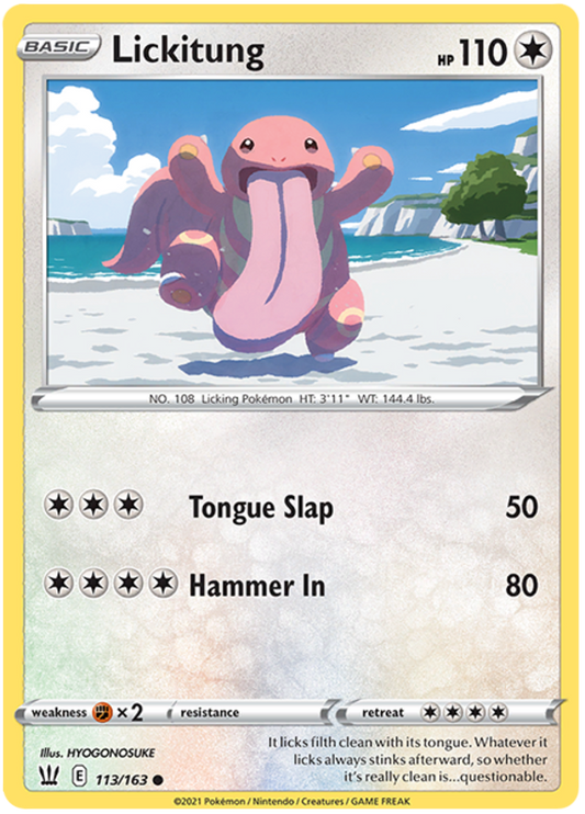 Sword and Shield Battle Styles 113  Lickitung