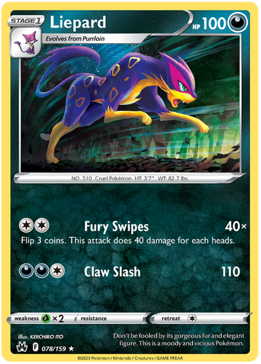 Sword and Shield Crown Zenith #78 Liepard