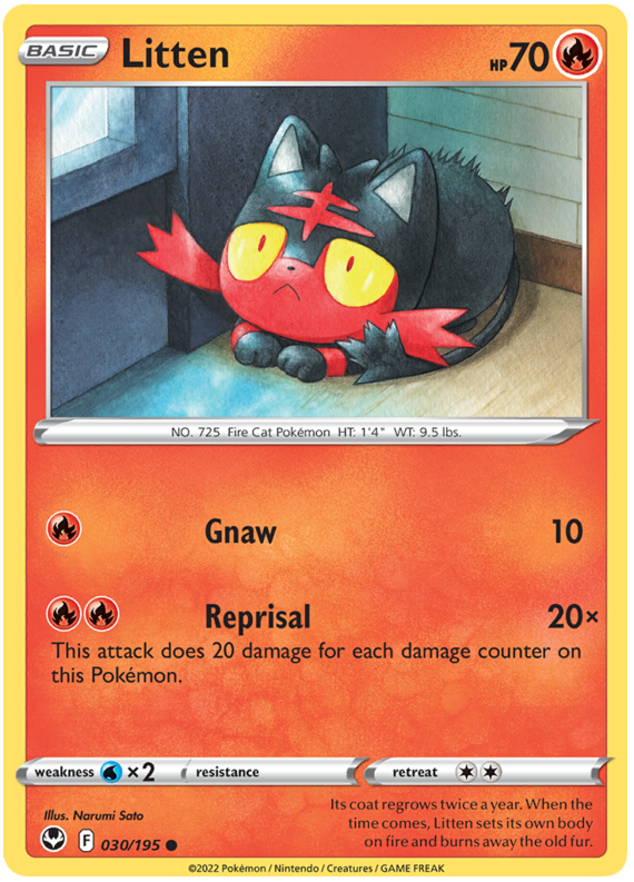 Sword and Shield Silver Tempest 030  Litten