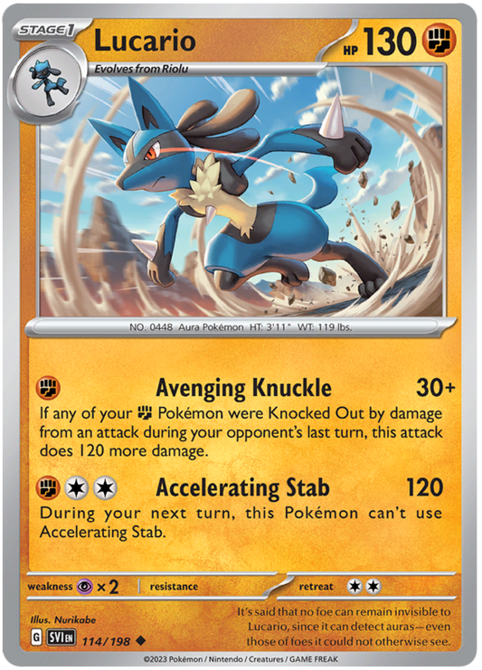 Scarlet and Violet Scarlet & Violet 114  Lucario