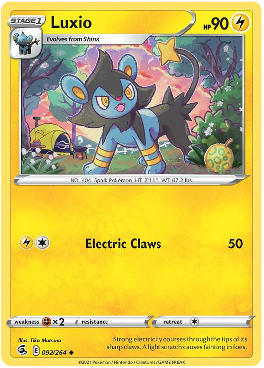 Sword and Shield Fusion Strike 092  Luxio