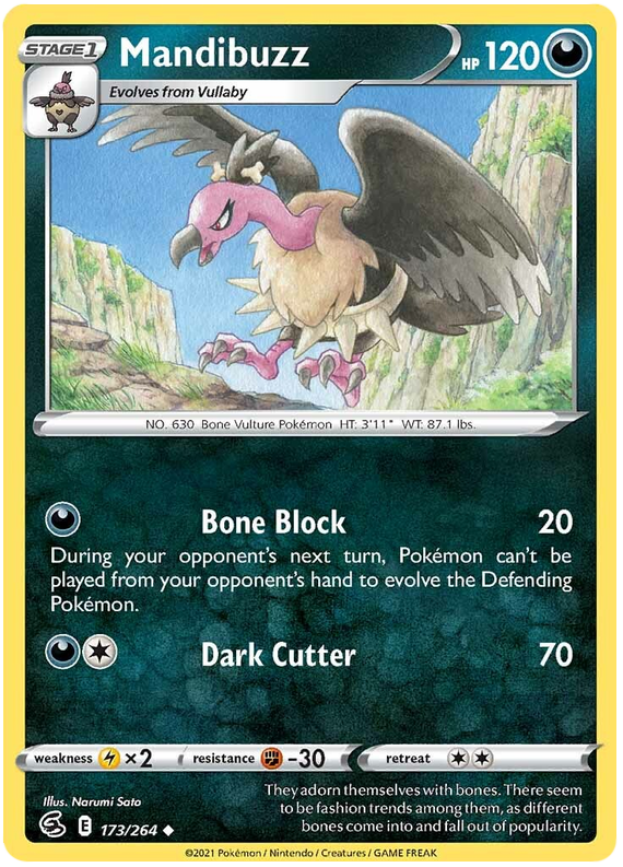 Sword and Shield Fusion Strike 173  Mandibuzz