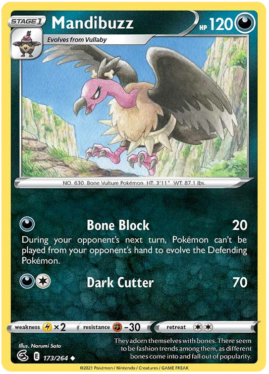 Sword and Shield Fusion Strike 173  Mandibuzz