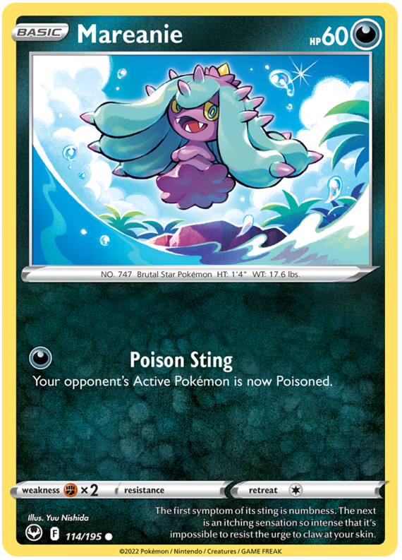 Sword and Shield Silver Tempest 114  Mareanie