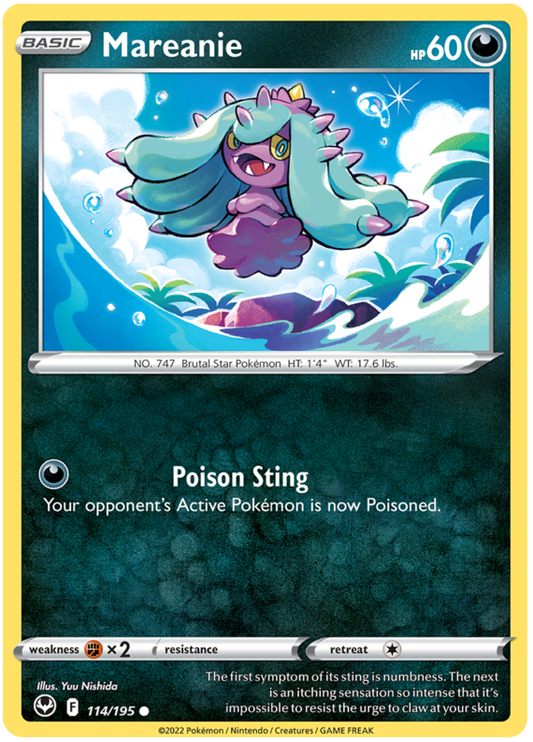 Sword and Shield Silver Tempest 114  Mareanie