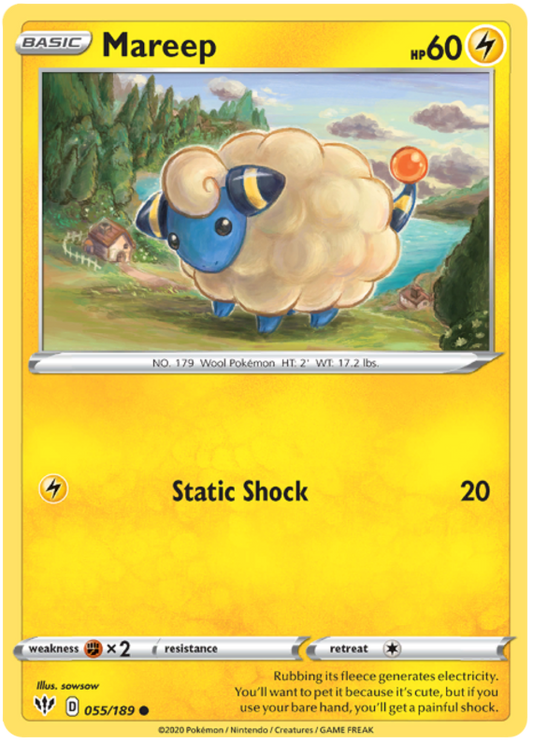 Sword and Shield Darkness Ablaze 055  Mareep