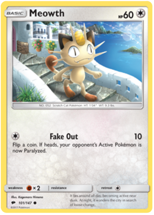 Sun and Moon Burning Shadows 101  Meowth