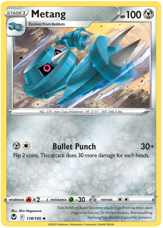 Sword and Shield Silver Tempest 118  Metang