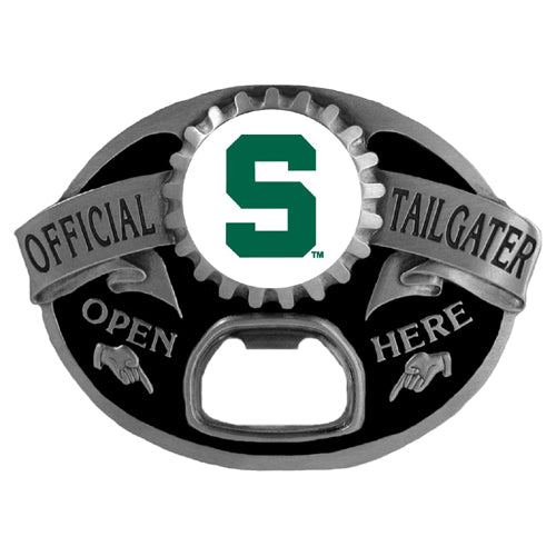 Michigan State Spartans Tailgater Belt Buckle Bottle Opener