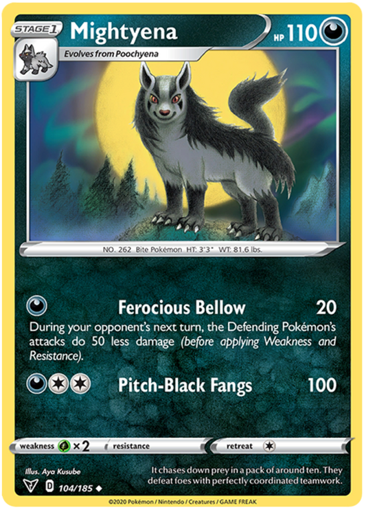 Sword and Shield Vivid Voltage 104  Mightyena