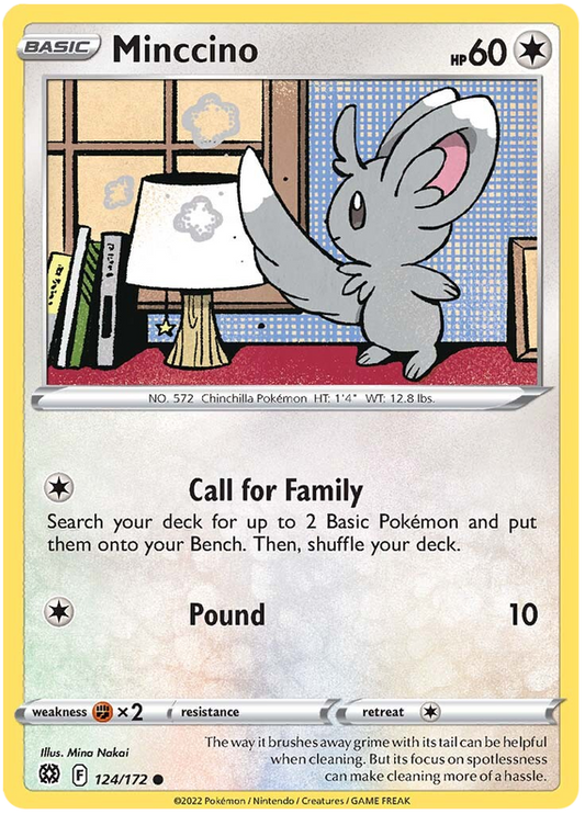 Sword and Shield Brilliant Stars 124  Minccino