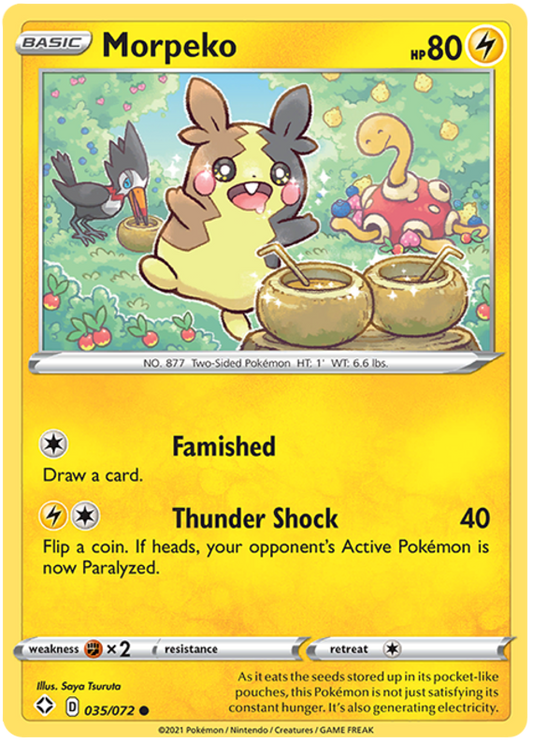 Sword and Shield Shining Fates 035  Morpeko