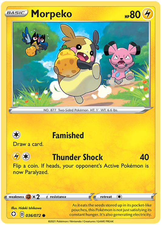 Sword and Shield Shining Fates 036  Morpeko