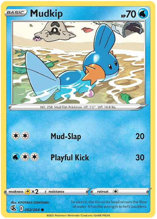 Sword and Shield Fusion Strike 062  Mudkip