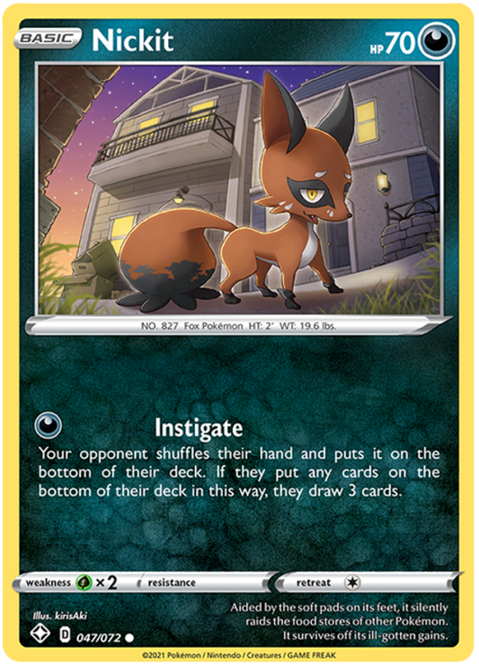 Sword and Shield Shining Fates 047  Nickit