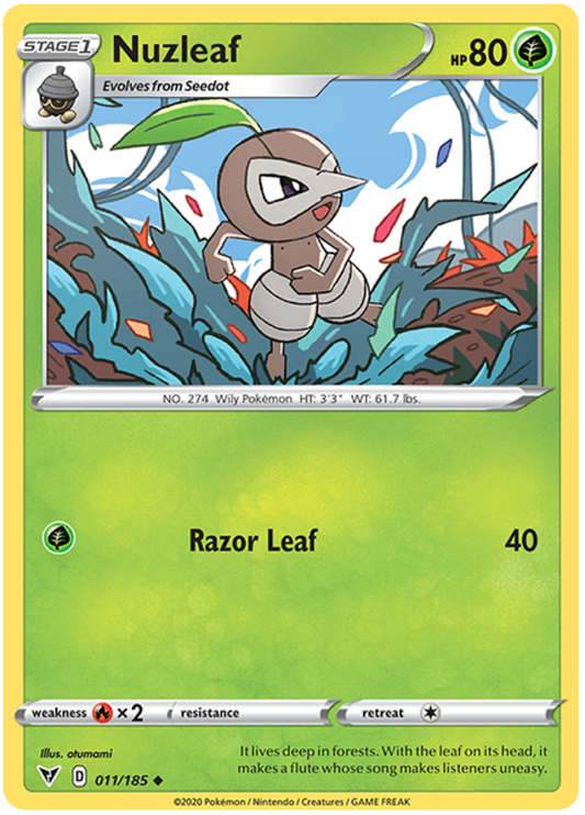 Sword and Shield Vivid Voltage 011  Nuzleaf
