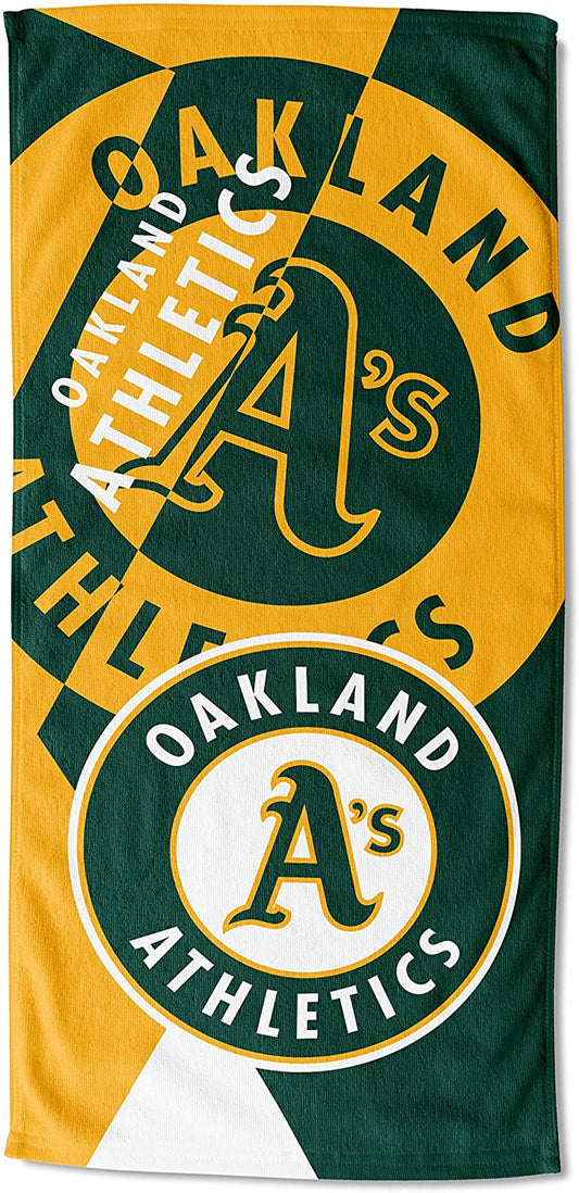 Oakland Athletics Puzzle Oversized Absorbent Beach Towel 34" x 72"