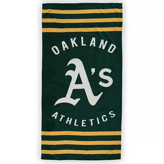 Oakland Athletics Stripes Beach Towel 30"x60"