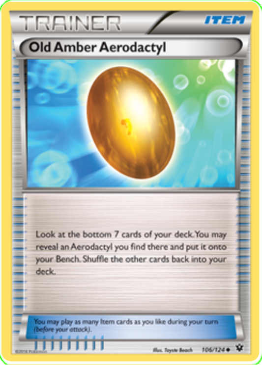 XY Fates Collide 106  Old Amber Aerodactyl
