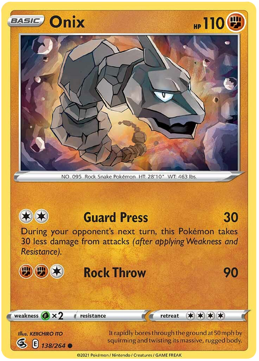 Sword and Shield Fusion Strike 138  Onix