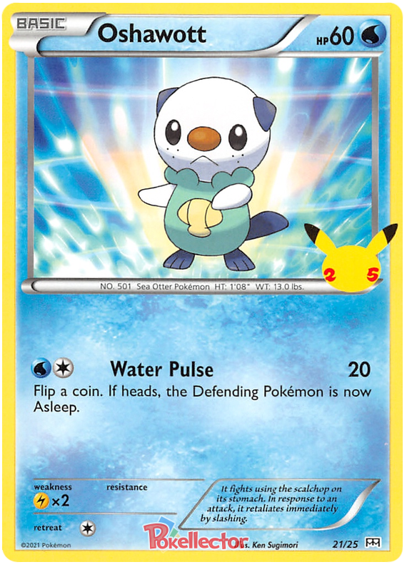 Sword and Shield McDonald's 25th Anniversary 21  Oshawott