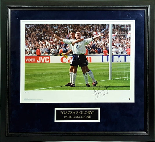 Paul Gascione Signed Autographed Gazza's Glory Framed