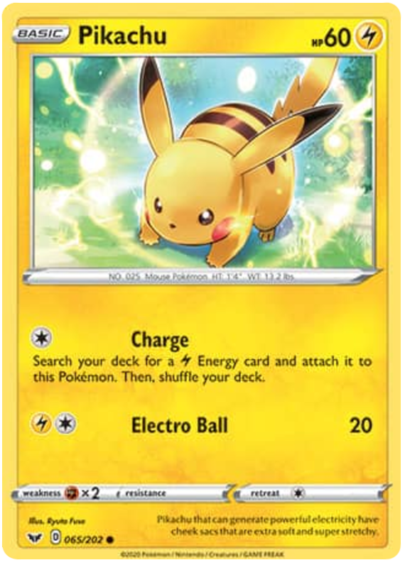 Sword and Shield Sword & Shield 065  Pikachu