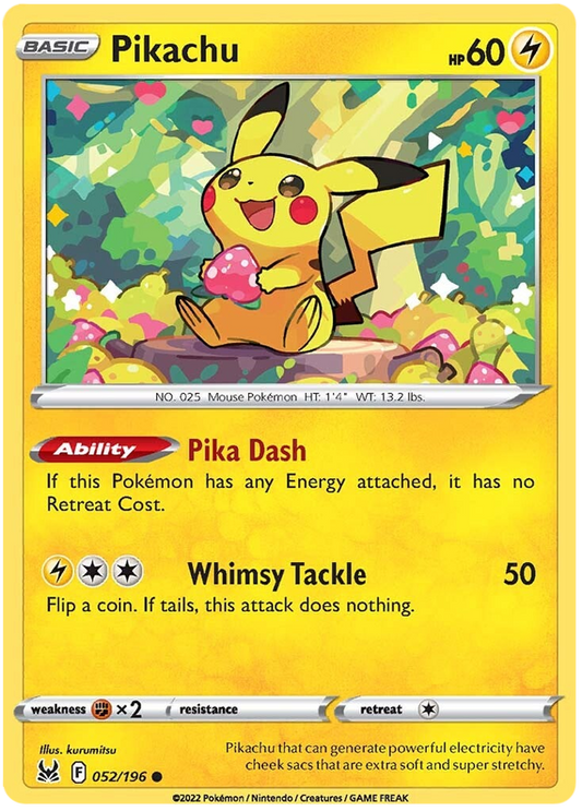 Sword and Shield Lost Origin 052  Pikachu